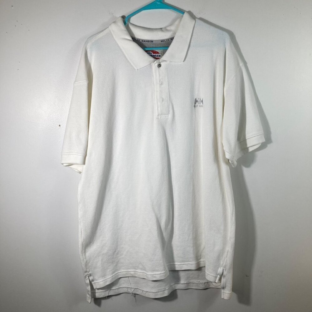 Mens Helly Hansen Cotton Polo‎ Shirt White L